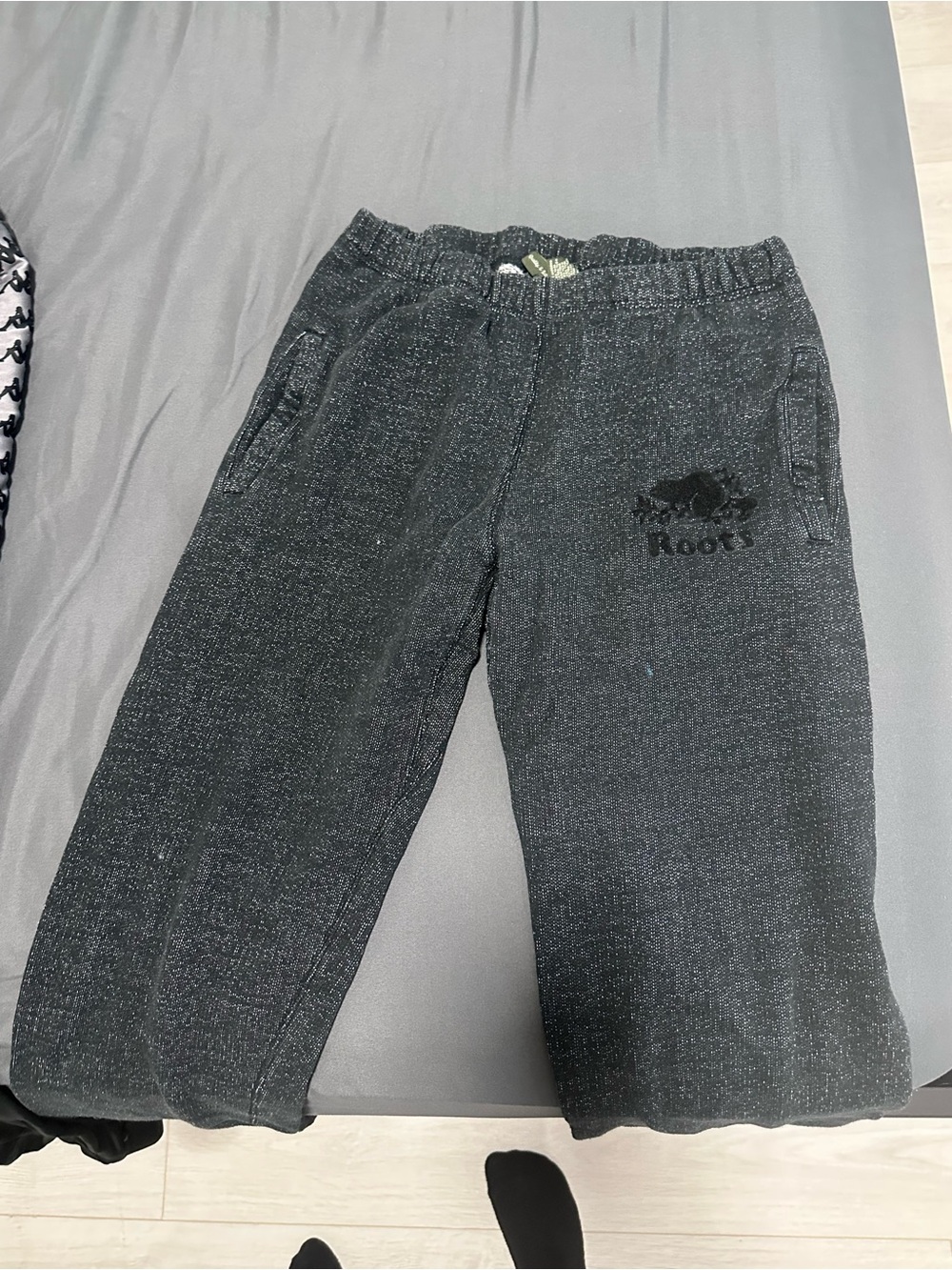 Roots Black Sweatpants with Logo